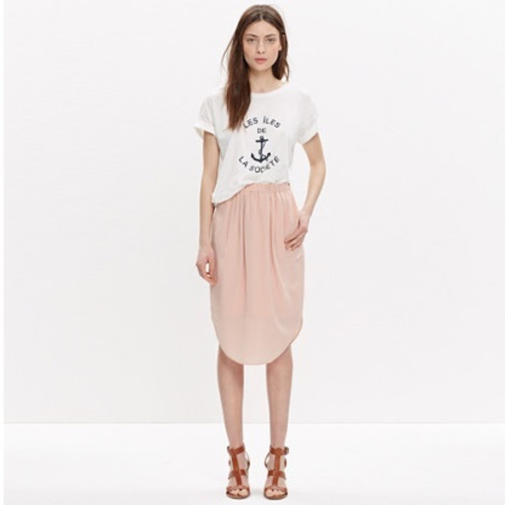 Pink Madewell Tulip Skirt, M